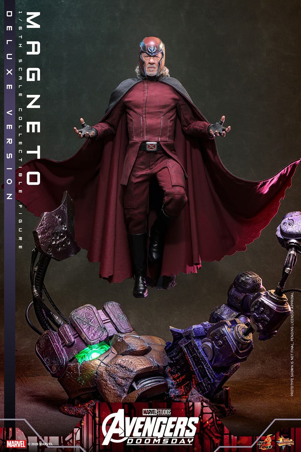 Pree-Order Hot Toys Marvel Avengers Doomsday Magneto Deluxe Sixth Scale Figure MMS913